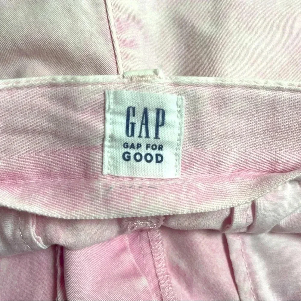 Gap Pink & White Girlfriend Chino Pants - Size 10 - Picture 3 of 5